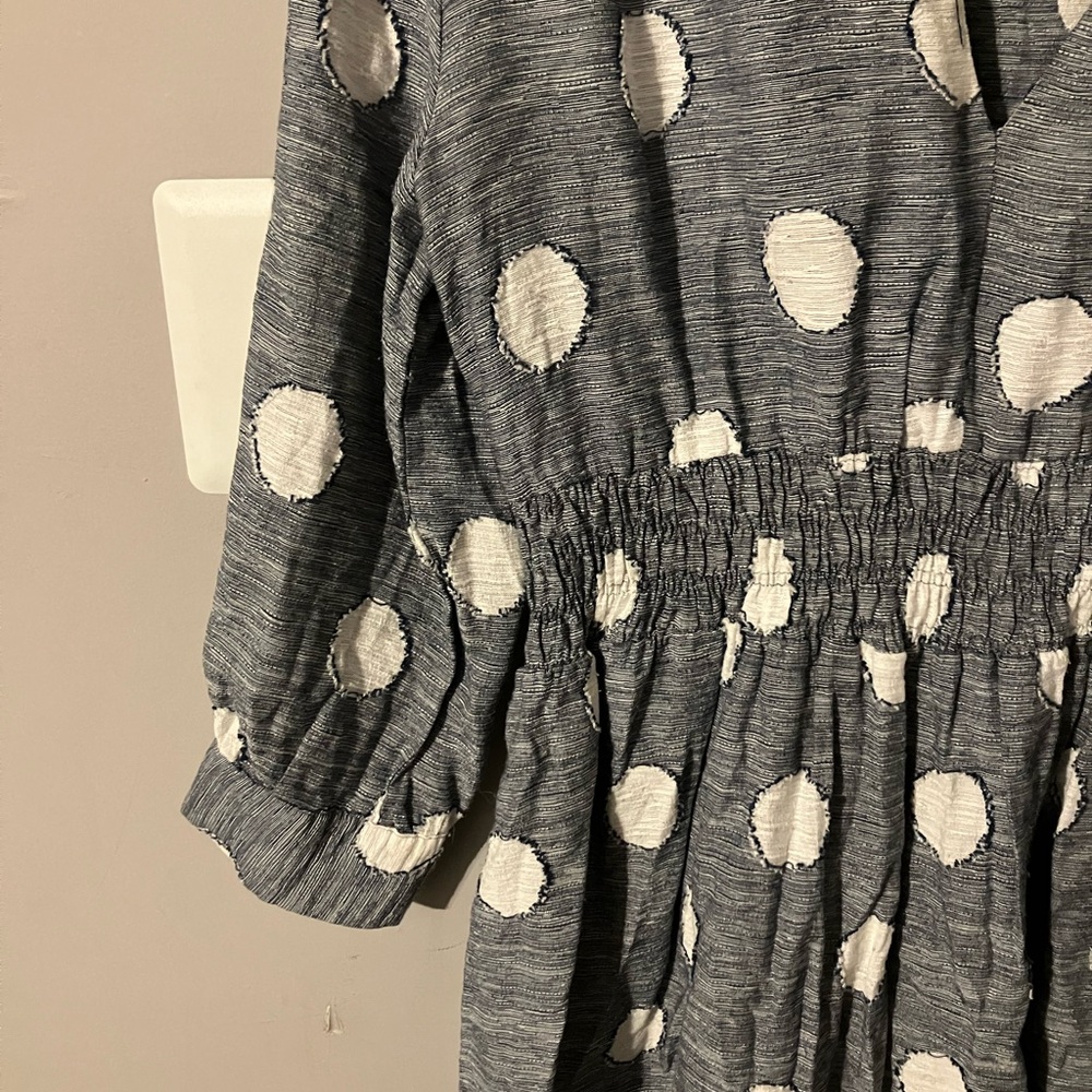 Zara Black and White Patterned Dress Sz L - Picture 3 of 4